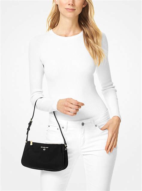 gabardina michael kors|Medium Nylon Gabardine Shoulder Bag .